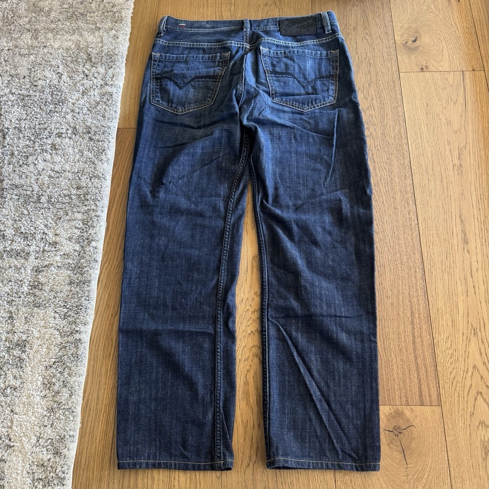 Vintage Diesel Quratt Jeans Men's 32x34 Dark Wash Faded Straight Leg Italy Y2K - Picture 8 of 13